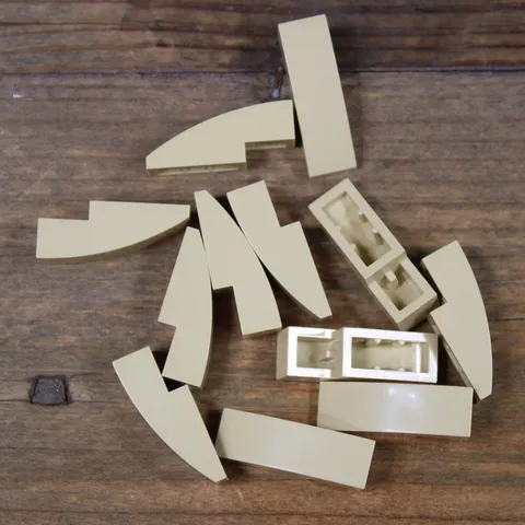 LEGO 50950 Tan Slope, Curved 3 x 1 Qty 12
