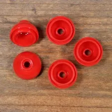 LEGO 15395 Red Brick, Round 2 x 2 Dome Bottom Qty 5