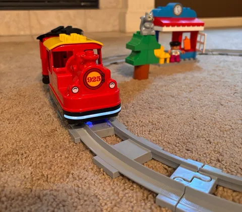 Lego Duplo 10874 Steam Train w/Action  & Lights, Tested/Works Great, Complete