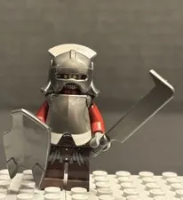 LEGO Minifigure LOTR Hobbit Uruk-hai lor008 w/ Sword and Halbred