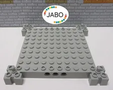(G 3) Lego 30645 Building Plate Plate Tower Plate 12x12 Vintage Light Gray