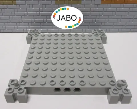 (G 3) Lego 30645 Building Plate Plate Tower Plate 12x12 Vintage Light Gray