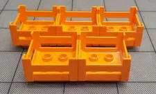 Lego Duplo Crate Items 5 Storage Crates Orange
