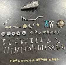 LEGO Chrome Silver Rock Drill Lot 4990 Cave Excavator Cone 28598 + Vintage Coins