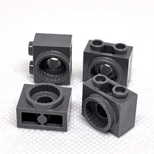 LEGO Parts - Dark Bluish Gray Technic, 1 x 2 x 1 1/3 Socket - No 80431 - QTY 4
