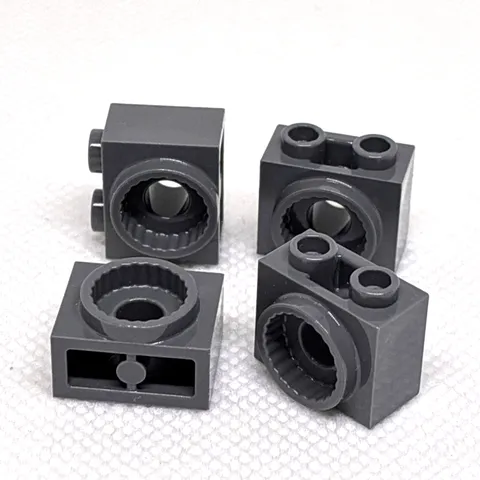 LEGO Parts - Dark Bluish Gray Technic, 1 x 2 x 1 1/3 Socket - No 80431 - QTY 4