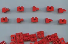 LEGO x 20 Red Technic, Brick Modified 1 x 2 with Hole and 1 x 2 Plate 73109
