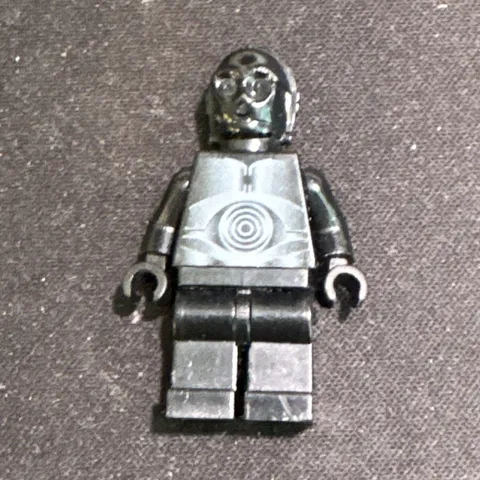 LEGO Star Wars Black c3po Minifigure w/ Silver Target Torso & Printed Torso