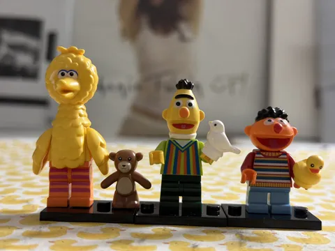 BIG BIRD BERT ERNIE RUBBER DUCKY LEGO MINIFIG sesame street jim henson muppets
