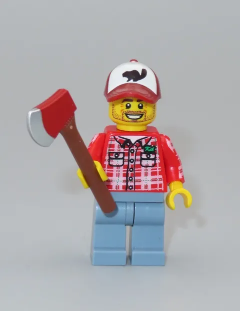 LEGO Lumberjack with axe complete minifigure CMF Collectible series 5