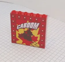 1 Lego Caboom Daredevil Motorcycle panel 6 x 5 x 1 Brick Part 59349pb157 WYSIWYG