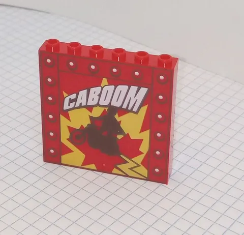 1 Lego Caboom Daredevil Motorcycle panel 6 x 5 x 1 Brick Part 59349pb157 WYSIWYG