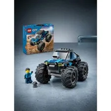 LEGO City 60402 Blue Monster Truck, with Driver Minifigure, Gift for Kids 5+