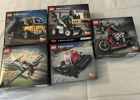 Lego Technic 42117, 42127, 42133, 42132, 42148 New Factory Sealed (set Of 5)