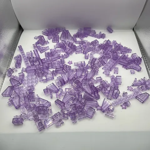 LEGO 5.5 Ounces Of Glitter Trans-Purple Brick Lot Uncommon Pieces City Disney