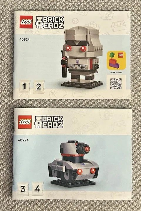 40924 LEGO BrickHeadz Transformers Megatron Robot & Vehicle Manuals, 2026
