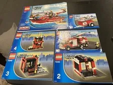 LEGO City 7207 7240 (2, 3, 4) 7239 (1, 2)  Fire House Boat Manuals ONLY Lot 05