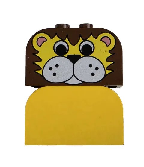 LEGO Slope Brick 2 x 4 x 2 Curved with Lion Face Classic Freestyle Animal