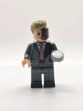 Two Face Custom Minifigure Harvey Dent Gotham Villain Coin Batman Compatible Fig