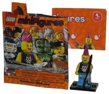 LEGO Series 4 Punk Rocker Pink Hair (2011) MiniFigure Toy Figure