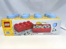 LEGO Storage Brick 8 Knob Large Blue Stackable Toy Container Minor Scratches