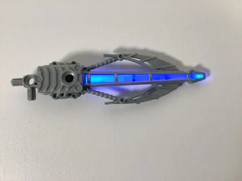 LEGO Bionicle Toa Inika 8731 Pearl Light Gray Laser Weapon - Works Great -