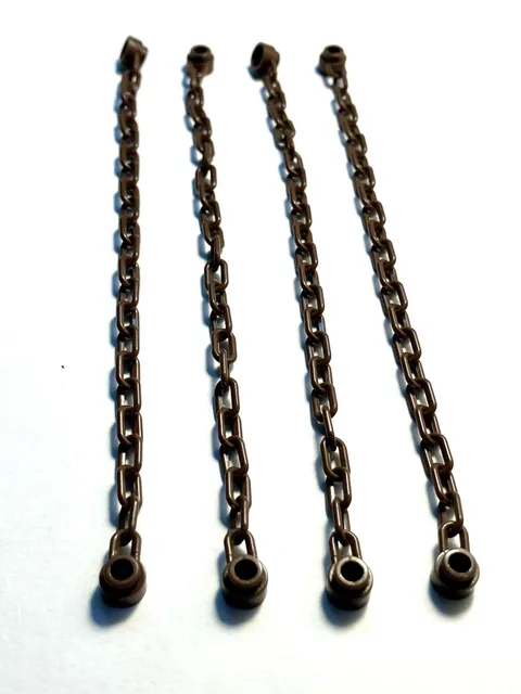 2 Vintage Lego Long Chain Brown 21 Links 16-17l (dots) Pirate Ship Rope 1999