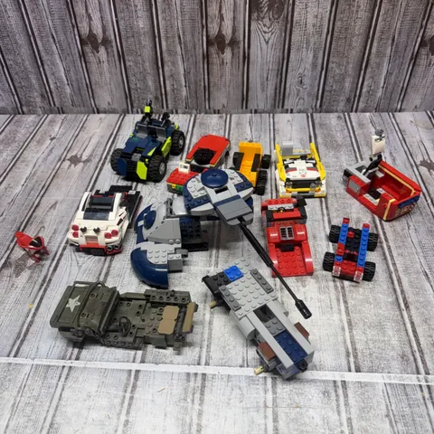 Lego Vehicle Lot Of 12 Incomplete For Parts Rebuild Star Wars City Army Racing