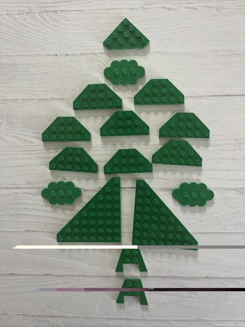 LEGO LOT GREEN 16 PCS 8X8 3X6 4X4 PLATE WEDGE CORNER VARIETY BUILDING PIECES