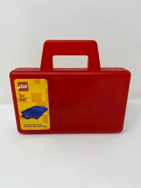 LEGO Sorting Box to Go Travel Case Organizing Dividers Red Rare Sold Out