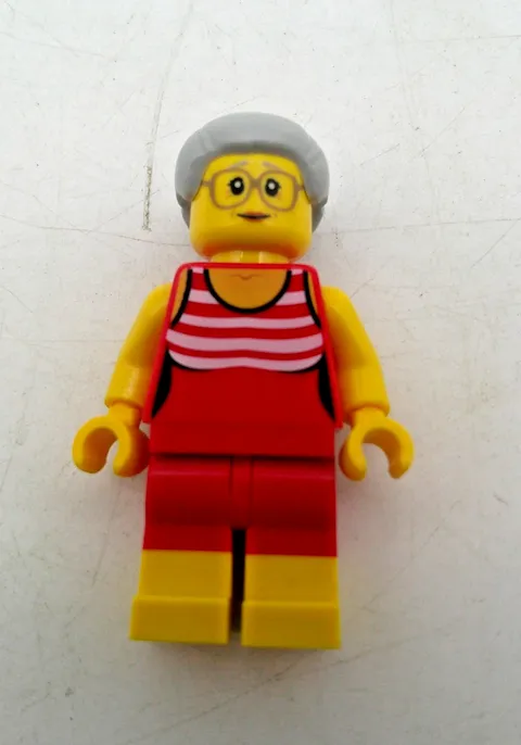 LEGO 60153 Fun at the Beach Granny in Red Swimsuit Minifigure Minifig