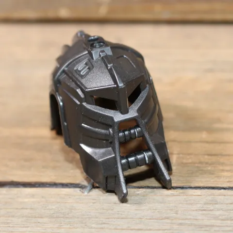 LEGO Hero Factory Mask Dual Sided (Drilldozer / Fire Lord) 92214 Pearl Dark Gray