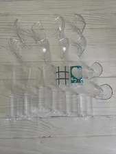 LEGO LOT 21 PCS TRANS CLEAR QUARTER CYLINDER HALF WINDOW VARIETY BUILDING PIECES