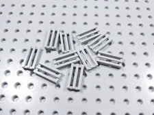 LEGO Lot of 10 Light Bluish Gray 1x2 Grille Grate Plates BC