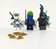 Lego Ninjago Minifigures from Set 70673 Shuricopter Zane Jay & Blizzard Samurai