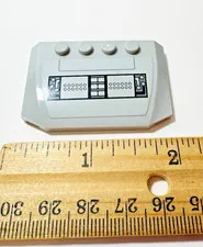 LEGO Wedge 4x6 2/3 Triple Curved with SW AT-TE Control Panel Pattern (Sticker) 