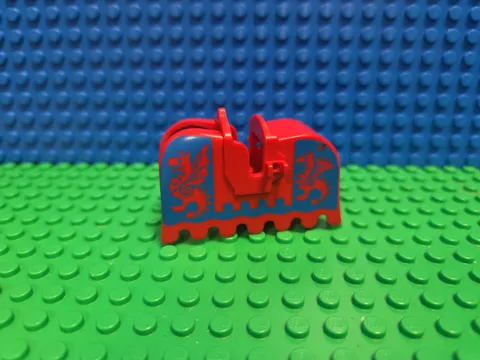 LEGO Red Horse Barding Dragons 6086 6085 Castle CMF Lot 2490pb02 Rare Vintage 