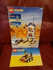 Lot of 2 Vintage LEGO System Mission Control 6456 Instruction Guide MANUAL ONLY