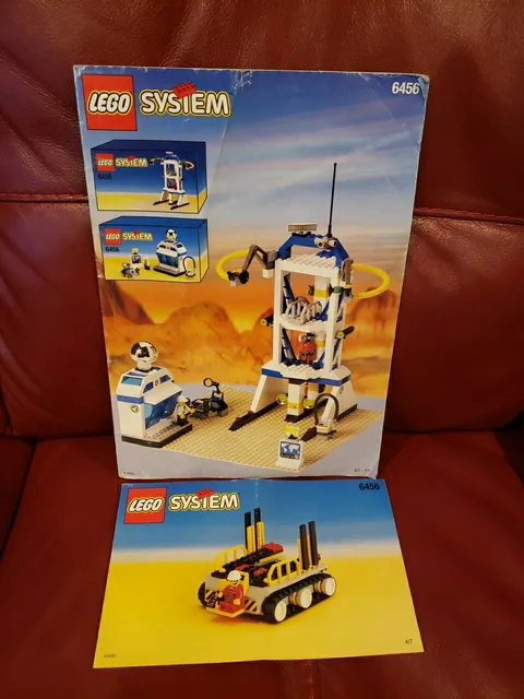 Lot of 2 Vintage LEGO System Mission Control 6456 Instruction Guide MANUAL ONLY