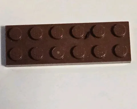 3795 LEGO Parts Plate 2x6 Reddish Brown