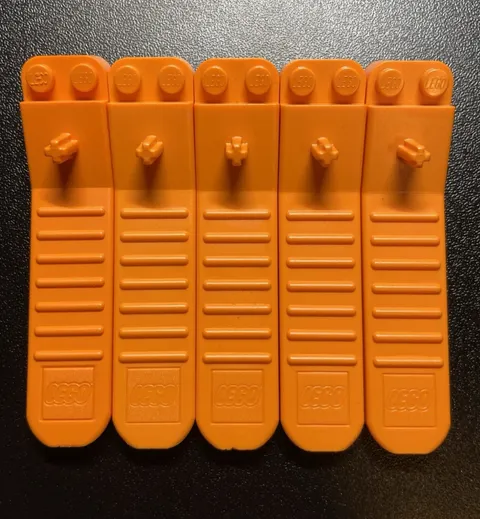 5x LEGO Brick Separator with Axle Tool Part #630 Orange (retired)
