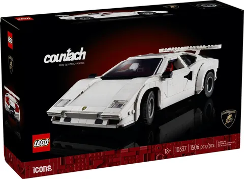LEGO Icon Lamborghini Countach 5000 Quattrovalvole 10337 Bricks Toy Car