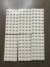 LEGO 3035 White Plate 4x8- 6 Pieces