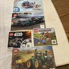 5 Lego Star Wars Minecraft & More Manuals 10782, 75295, 76909, 21177, 42136 Lot