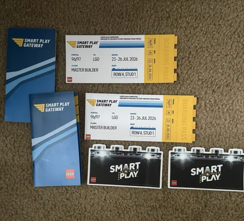 SDCC 2026 Comic Con Exclusive New Lego 2 Smart Play Sticker + 2 Boarding Pass
