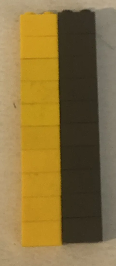 Lego 1x2 Brick Bricks Lot Of 20 Toy Toys Pieces Parts 2 Pegs Yellow And Brown