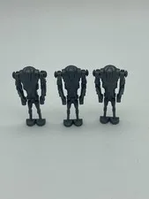 LEGO Star Wars Super Battle Droid Minifigure Pearl Dark Gray sw0092 X3 Total Lot