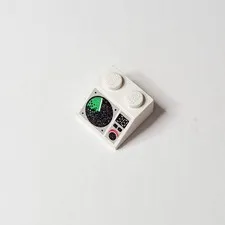 Lego 1x 3039px5 White Slope 45 2 x 2 with Radar Screen, Digital Numbers 5974