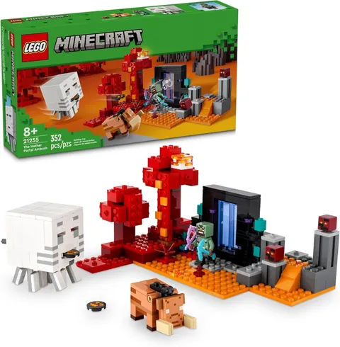 LEGO Minecraft The Nether Portal Ambush Adventure Set (21255) [DAMAGED BOX]