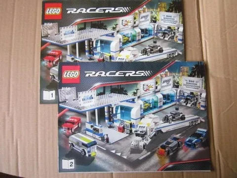 Lego Racers Instructions 8154 Part 1 and 2 Part 1 & 2 Gas Station Gas Station